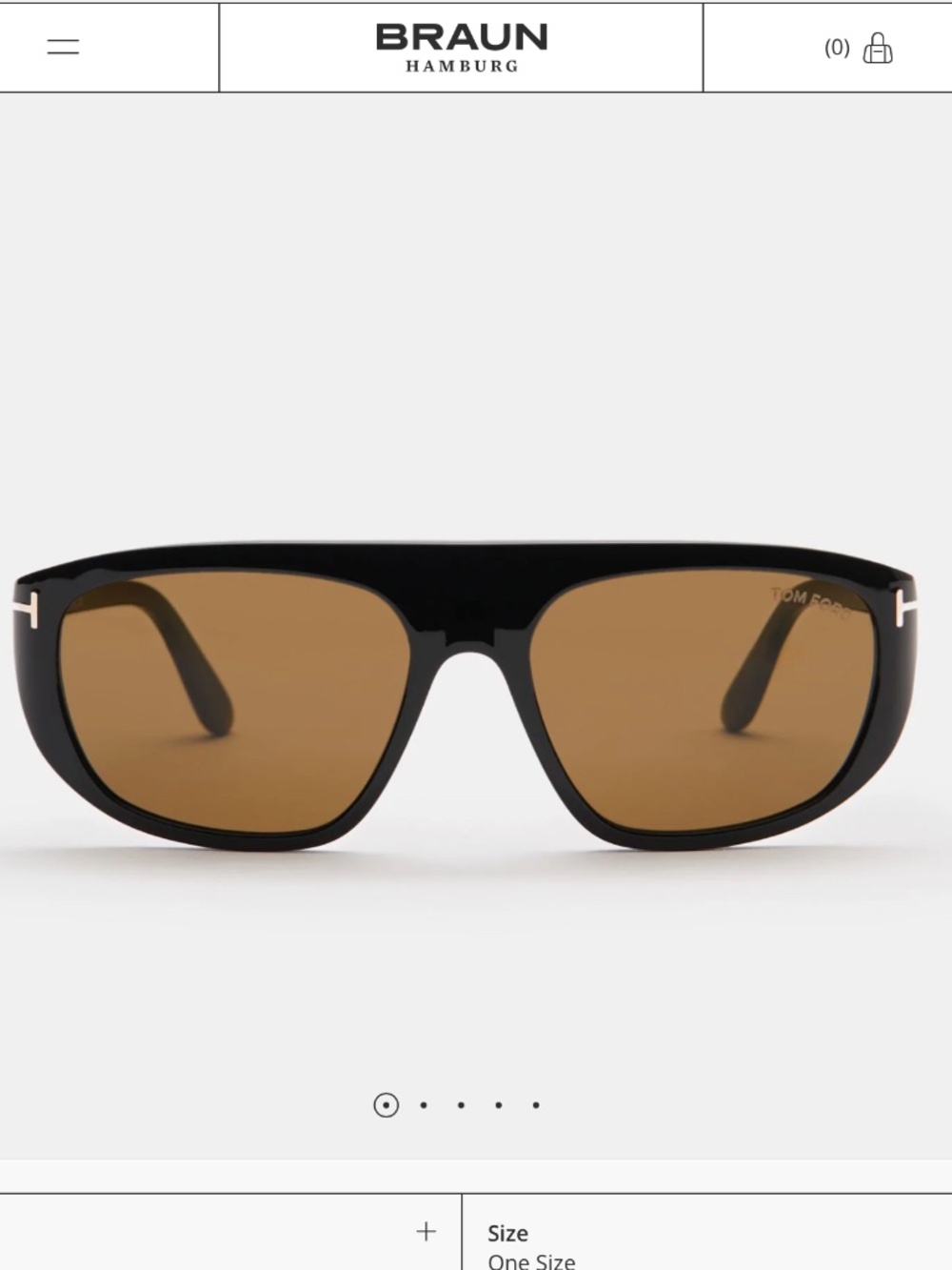 Tom Ford Sunglasses 'Edward' black/light brown